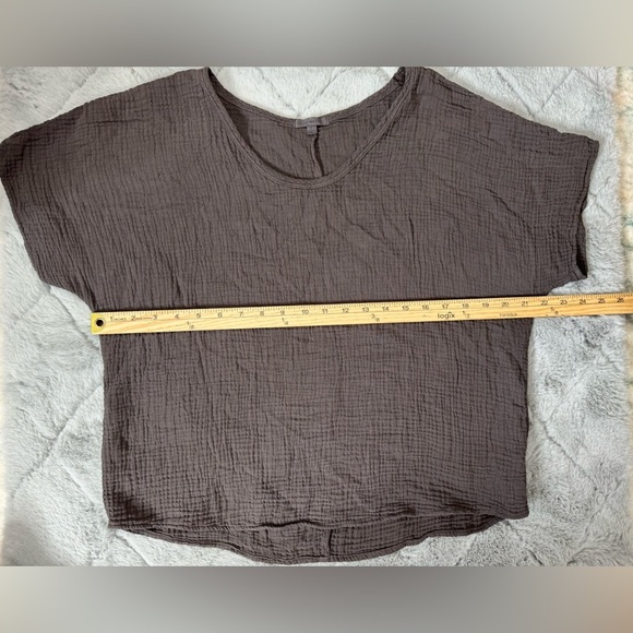 It Is Well Organic Gauze Short Sleeve Top Size Small Lagenlook Made In USA - Picture 6 of 11